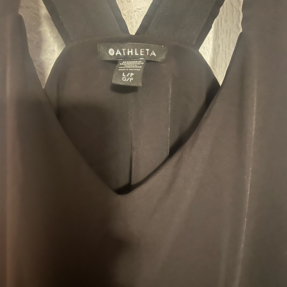 Athleta Black V-Neck Dress